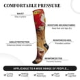 thumbnail image 4 of Picia White And Red Daisy Cow Printed Sports Compression Socks - 15-20mmHg Graduated Compression, High-Performance Soft and Breathable Socks for Men and Women, 4 of 5