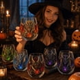 thumbnail image 6 of 3D Mythic Dragon Glass Cup, Fantasy Crystal Orb Whiskey Glass with Sculpted Dragon Design, Unique Drinkware for Whiskey Cocktails Bourbon Home Bar Decor Gift (Green), 6 of 6