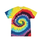 Colortone Tie Dye T-Shirts Rainbow Adult Sizes, Men 100% Cotton