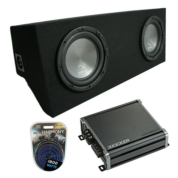 2005-2015 Ford Mustang Coupe Harmony A122 Dual 12" Custom Sub Box & CXA800.1 Amp