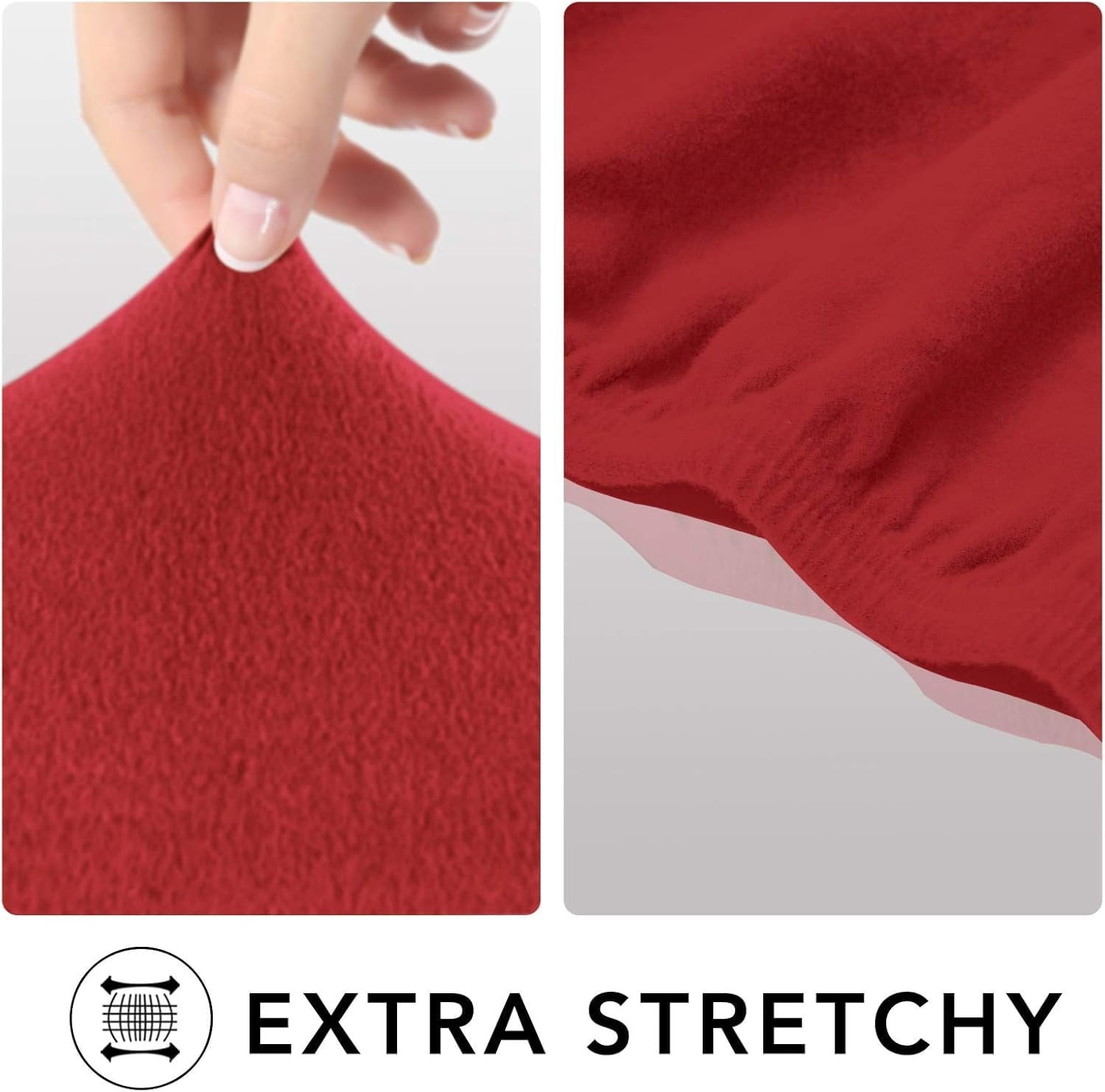 J&V TEXTILES Super Stretch Sofa Slipcover  Spandex Non Slip Soft Couch Sofa Cover, Washable Furniture Protector with Non Skid Foam and Elastic Bottom for Kids, Pets Burgundy, Sofa
