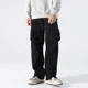 thumbnail image 3 of Pantalones para hombre, pantalones cargo grises para hombre, pantalones rectos apilados, estilo coreano, holgados, de gran tamaño, ropa técnica, los más baratos, estéticos Y2k, sueltos, 3 of 4