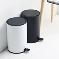 thumbnail image 4 of Cubo de basura de 8-12 l con tapa, de bajo precio, ligero, de estilo nórdico, silencioso, para baño, cocina y sala de estar, con pedales, 4 of 5