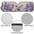 thumbnail image 6 of Uorisanigo Windshield Sunshade Sun Shade Floral Hummingbird Print Heat Shield Compatible with Jeep Wrangler JK JKU JL JLU1997-2024, Sun Visor Mat Protection for Car Interior, 6 of 7