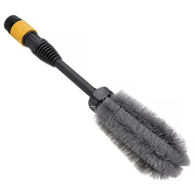 Brosse de Lavage de Voiture à Haute Pression, Récurage de Roue à Tube d'Eau Connect, Outil de Lavage de Roue de Nettoyage à 360° avec Poignée Confortable, Outil de Lavage pour Nettoyage de Voiture, Caravane, VUS