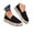Black, variant on Women's Embossed Jacquard Slip On Espadrille Flats Thin Woven Rope Sole Pastel Color Spring Summer Casual Flat Shoes