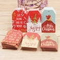thumbnail image 3 of 100 Pcs Eco-friendly Christmas Tags Unique Pattern Paper Hanging Gift Labels  Ornaments for Home, 3 of 9