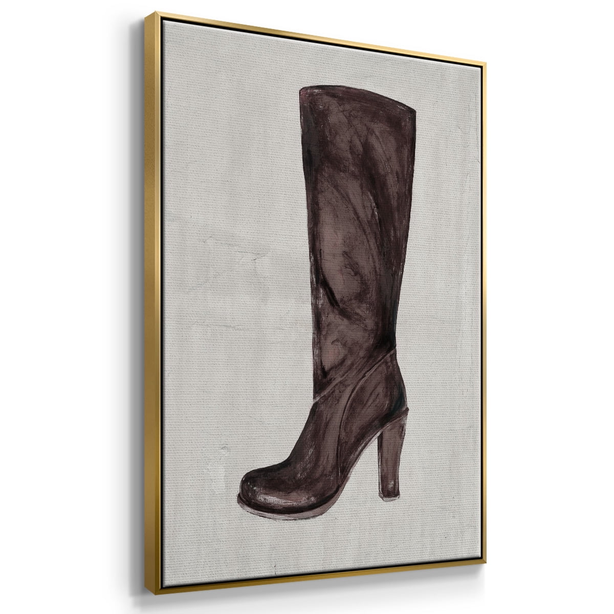 The Shoe Fits III V1 Framed Premium Gallery Wrapped Canvas - Ready to Hang - 17 x 25 - Gold Floating Frame
