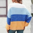 thumbnail image 4 of Lilgiuy Cozy Sweaters for Women Fashion Casual Color Long Sleeve Round-Neck Pullover Sweater for New Year Thanksgiving, 4 of 5