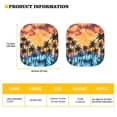 thumbnail image 5 of Kuiaobaty Automotive Windshield Sunshades Keep Car Interior Cool Auto Front Window UV Protection Sun Shield Cover 2 Pcs Sunset Glow Vortex Palm Coconut Tree for Mini SUVs Small Sedans, 5 of 6