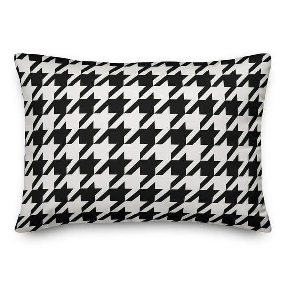 Creative Products Black and White Houndstooth 14x20 Spun Poly Pillow