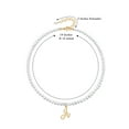 thumbnail image 2 of Gold Pearl Initial Necklace for Women, 14K Gold Plated Necklace Dainty Pearl Letter Pendant Necklaces Gifts, 2 of 5