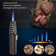 thumbnail image 2 of Brightfire Rechargeable Torch Lighter, Windproof Straight Torch Blue Flame Lighter, Jet Turbine Fire Lighter Torch Black, Torch Lighters Butane Refillable (1*Black), 2 of 7