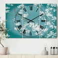 thumbnail image 2 of DesignArt Horloge Murale Grande Fleurs de Cerisier Bleues, 2 of 2