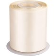 thumbnail image 1 of GFDYREE 4" Inch Double Faced Satin Ribbon Ivory Solid Polyester Craft Ribbon - 25 Yards Perfect for Gift Wrapping, Crafts, Wreath, Wedding Party Ceremony Decoration, Floral Arrangement, Sewi, 1 of 7