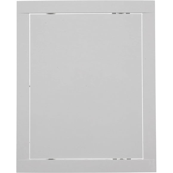 SHIQI-8" x 10" White Plastic Access Panel Door Opening Flap Cover Plate - Plumbing, Electricity, Alarm Wall Access Panel for Drywall - Box Door Lock - Door Latch - Size/Color (8 x 10, White)