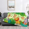 thumbnail image 2 of Disketp African Animals in the Jungle Flannel Blankets - Thick and Warm Blanket for Winter, Soft Fuzzy Plush King Blanket for All Seasons50"x40", 2 of 6
