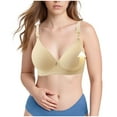 thumbnail image 6 of Plus Size Bra for Women Push up Breathable Comfortable Bra Underwear Seniors Everyday Bras (38/85BC, Beige), 6 of 6