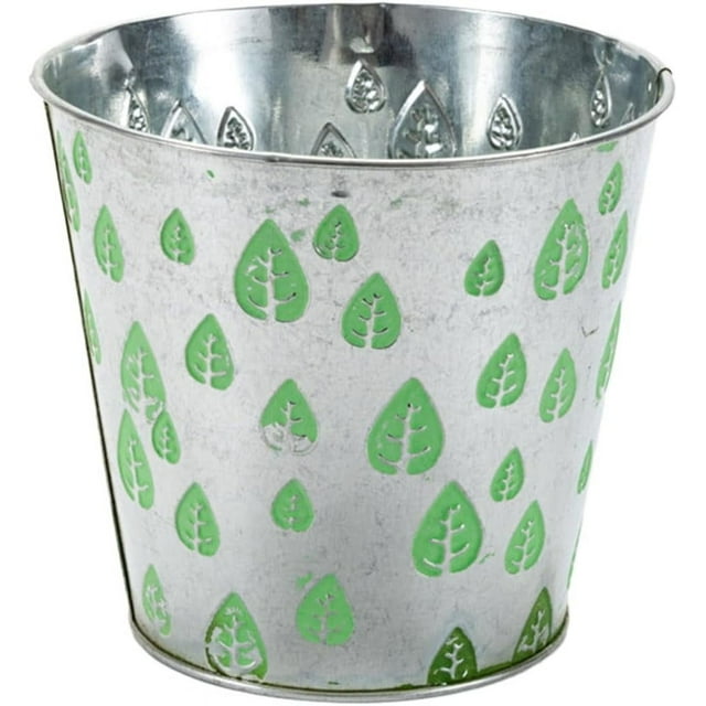 Vintage Flower Bucket Metal Flower Vase Farmhouse French Metal Bucket Metal Floral Container Flower Bucket