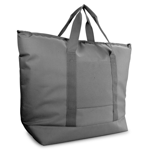 DALIX Large Cooler Tote Bag w/ Zipper Leakproof Bottom Carry Storage