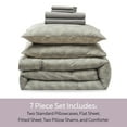 thumbnail image 4 of Virtu Twin Comforter Set, Botanical Twin Size Comforter Set, 5-Pc All Season Bedding Comforter Set, Lunar Grey/Pale Champagne, 4 of 8