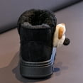 thumbnail image 4 of YMNXA Big Boys Girls Booties Non Slip Solid Color Cartoon Detail Soft Sole Plush Warm Comfortable Shoes For Daily Wear Black 3-4 Years, 4 of 9