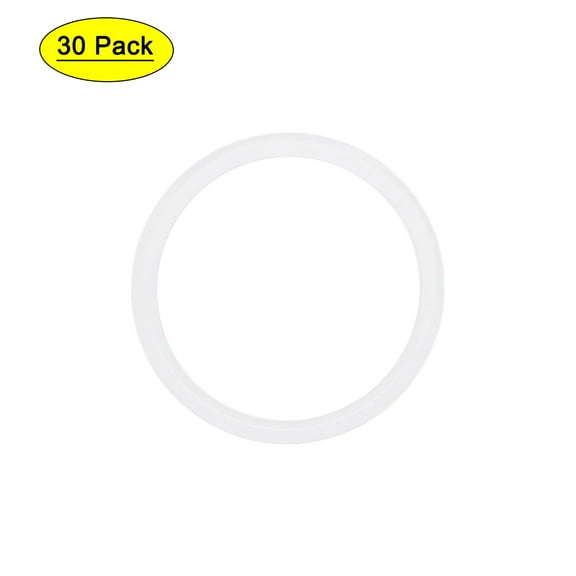 Uxcell 18mm OD 15mm ID 1.5mm Width Silicone Seal O-Rings White 30 Pack
