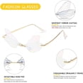 thumbnail image 3 of Gafas de sol sin montura para mujer, modernas, vintage y creativas., 3 of 5
