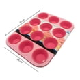 thumbnail image 3 of Molde Mainstays de Acero Inoxidable Rosa 12 Cupcakes, 3 of 4
