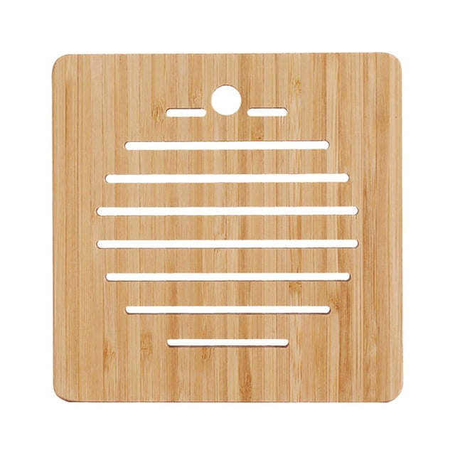 MesaSe Wooden Trivet Hot Pad for Kitchen Table - Large Round Heat Resistant Dining Table for Hot Dishes Pots Plates - Natural Wood Insulated Table Protector No Paint No Wax Temperature S