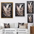 thumbnail image 4 of Designart "Gold Feather Wanderlust VII" Glam Feather Wall Art Print, 4 of 5