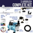thumbnail image 2 of Kit de sistema de aerografía Master Airbrush Cool Runner II con 3 aerógrafos, 2 of 5