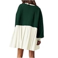 thumbnail image 3 of EQWLJWE Robe Chandail en Molleton Surdimensionnée pour Femmes Manches Longues Col Rond Tunique Plissée Mini Robe Automne Robes pour Femmes 2023, 3 of 8