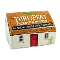 Irish Turf/Peat Incense and 1.5 inch sq Burner Plate,Beige,