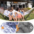 thumbnail image 4 of KEESTP 2 Person Portable Double Hammock Without Stand - 500lb Capacity Outdoor Hammock for Camping, Backyard - Whitegray, 4 of 6