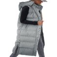thumbnail image 3 of Women Long Winter Jacket  Sleeveless Hooded Zipper Closure Puffy Vest, 3 of 5
