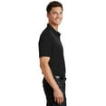 thumbnail image 3 of Port Authority K497 Mens Poly Charcoal Blend Pique Polo T-Shirt, Black - Extra Small, 3 of 6