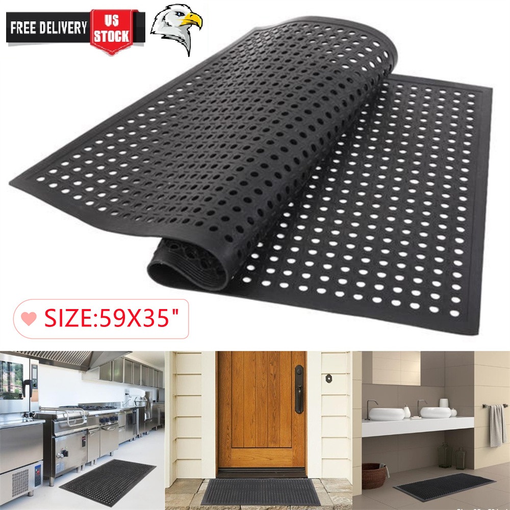 Goorabbit Rubber Kitchen Floor Mats,Rubber Floor Mats for Kitchen Anti