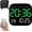 Green, variant on Hangable Standalone Square Clock - Large Digital Wall Clock with Remote Control, Auto-Dimming LED Display, Temperature, Humidity & Date, Big Digital Clock for Home, Office, Bedroom (Bule)