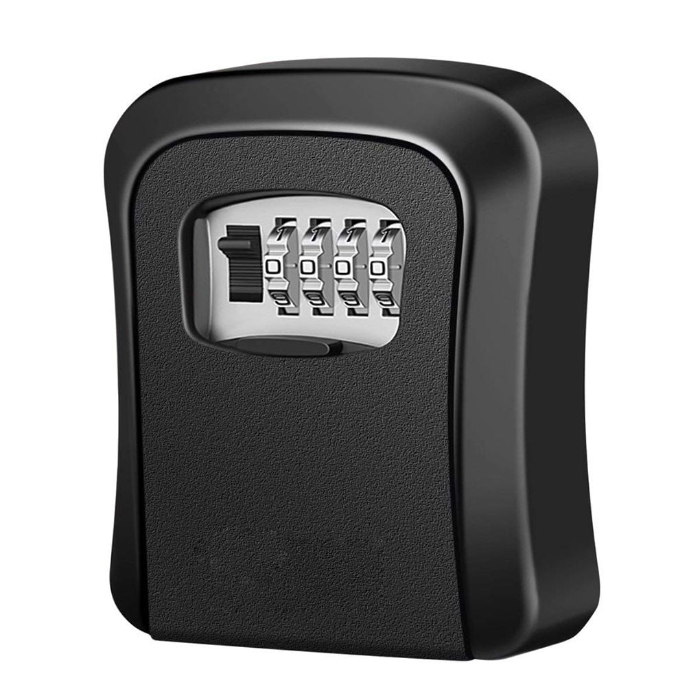 4 Digit Password Combination Key Lock Box Wall Mount Door Knob Box Safe Storage 