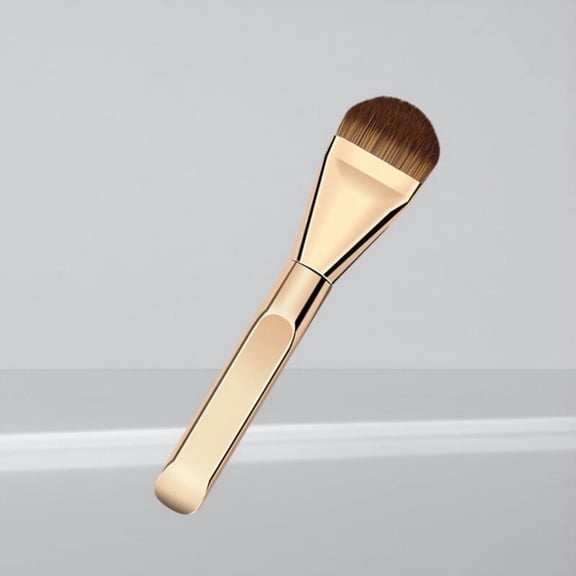 Gold Tongue Shaped Flat Head Foundation Brush Ultra Thin Seamless Makeup Tool for Daily Travel Use Makeup Brushes Cheap Brochas de Maquillaje Travel Christmas Gifts Halloween Accessories