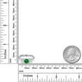 thumbnail image 6 of Gem Stone King 925 Sterling Silver Green Created Emerald and White Moissanite Engagement Ring for Women | 2.00 Cttw | Round 6MM | Gemstone May Birthstone | Size 8, 6 of 7
