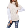 thumbnail image 1 of IMENGL Sleeveless new rope undershirt sweater, White M, Size M-XL, 1 of 9