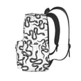 thumbnail image 3 of Disketp Hand Drawn Snake Mochila Escolar de Gran Capacidad y Peso Ligero, Mochila de Viaje Ideal para Escuela, Trabajo y Uso Diario, Cómoda y con Estilo, 3 of 8