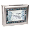 thumbnail image 2 of Cottage Garden Granddaughter Joy to My Heart Brushed Silvertone Jeweled Music Box Plays You Light Up My Life, 2 of 3