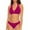Pomegranate, variant on Becca by Rebecca Virtue POMEGRANATE Fine Line Split-Strap Bikini Top, US Medium