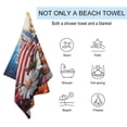 thumbnail image 2 of Independence Day Of The United States Flag Ultra Fine Fiber Beach Towels for Travel And Quick Drying Absorbent Towels for Swimming, 2 of 7