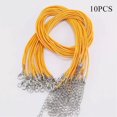 thumbnail image 1 of CHUANK 10Pcs Leather Wax String Lobster Clasp Chain Pendant Necklace Rope Cords DIY 2MM-coffee-2mm, 1 of 9