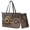 Butterfly Sunflower, variant on Santa Claus Shark Print Women's Satchel Purse Set Lightweight Top Handle Handbag with Wristlet Wallet PU Leather for Shopping Work