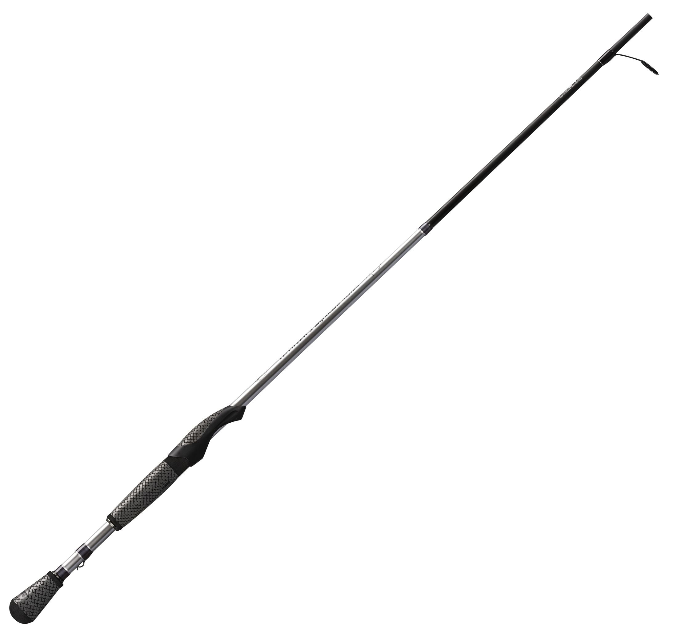 Team Lew's Signature Series Mark Zona Spinning Fishing Rod, 7-Foot 2-Inch, Tube Crackin' Special, Silver/Black